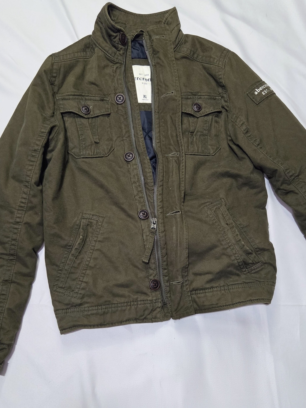 Vintage Y2K Abercrombie & Fitch Kids Olive Green Jacket